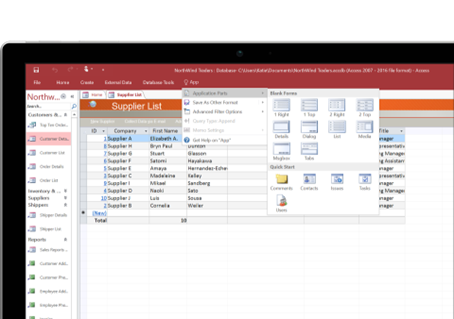 Microsoft Access databaseutvikling